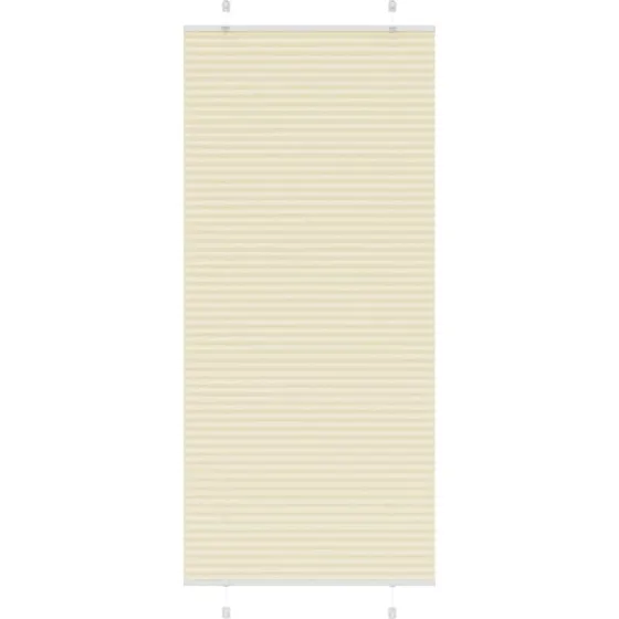 vidaXL Plisségardin fløde 95x200 cm, 100% polyester