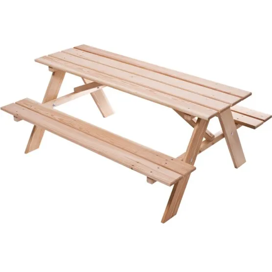 Nordic Play Bord-/bænkesæt i lærk, natur 116×50 cm