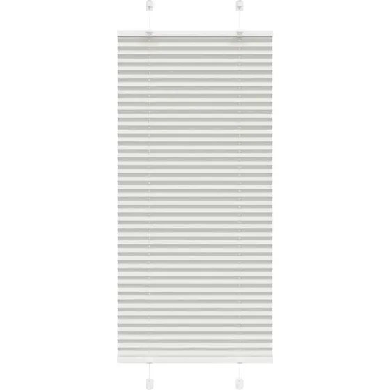 vidaXL Plisségardin Lysegrå 55x150 cm, 100% Polyester