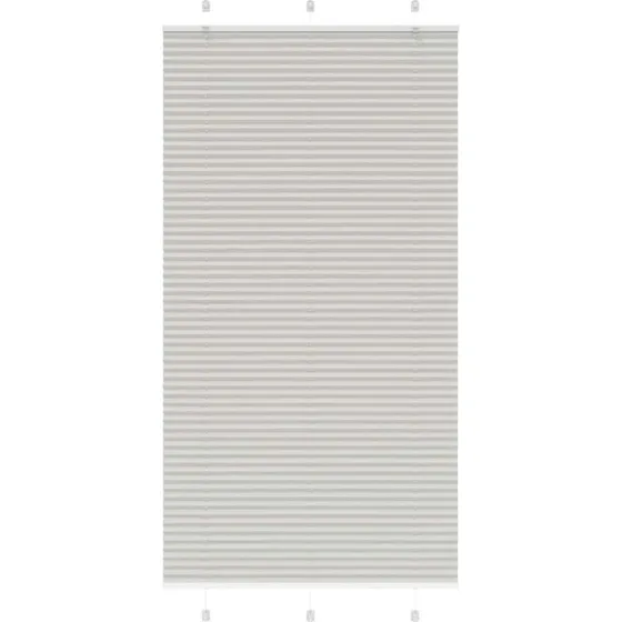 vidaXL Plisségardin Lysegrå 105x200 cm, 104,4 cm stofbredde, polyester