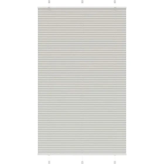 vidaXL Plisségardin Lysegrå 115x200 cm, 100% Polyester
