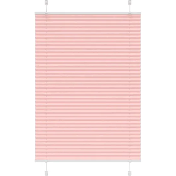vidaXL Plisségardin Lyserød 95x100 cm 94,4 cm Stofbredde