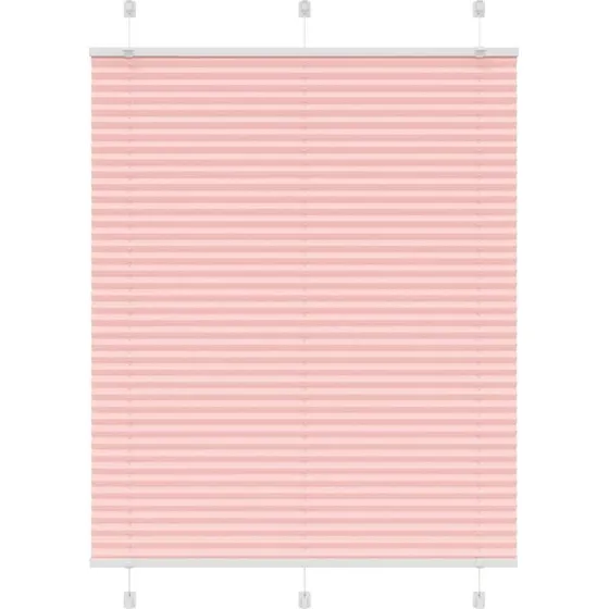 vidaXL Plisségardin Lyserød 105x100 cm 104,4 cm Stofbredde