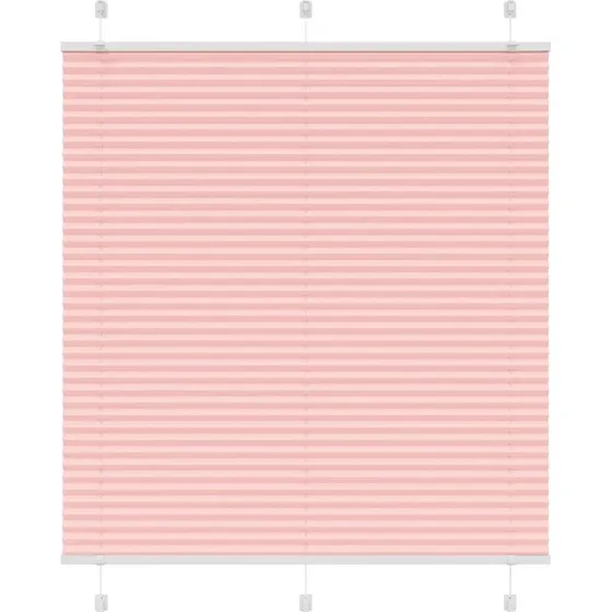 vidaXL Plisségardin Lyserød 115x100 cm, 100% Polyester