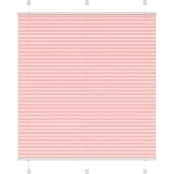 vidaXL Plisségardin Lyserød 120x100 cm, 100% Polyester
