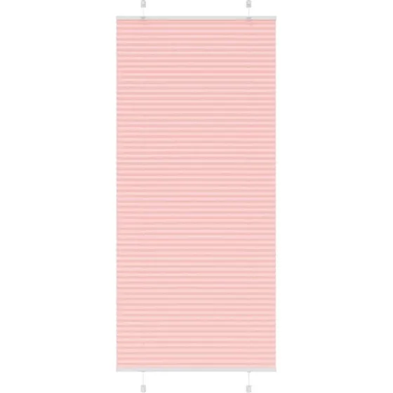 vidaXL Plisségardin Lyserød 90x200 cm, 100% Polyester