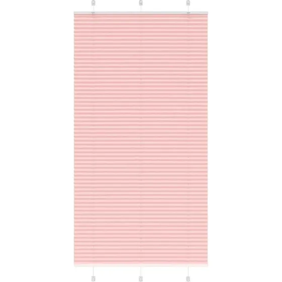 vidaXL Plisségardin Lyserød 110x200 cm, 109,4 cm stofbredde, polyester