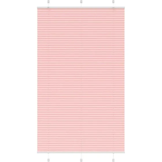 vidaXL Plisségardin Lyserød 115x200 cm 100% Polyester