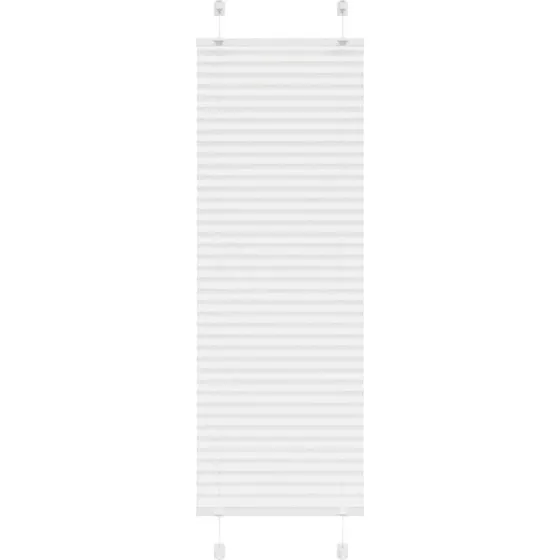vidaXL Plisségardin Hvid 45x100 cm, 100% Polyester