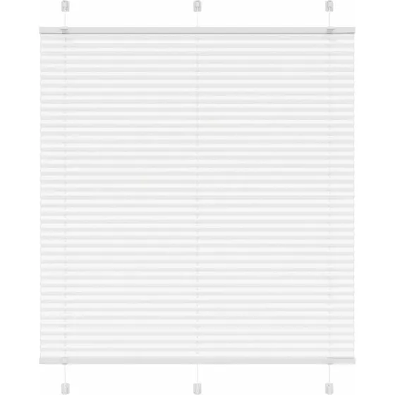vidaXL Plisségardin Hvid 115x100 cm, 100% Polyester