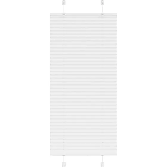 vidaXL Plisségardin Hvid 60x150 cm, 100% Polyester