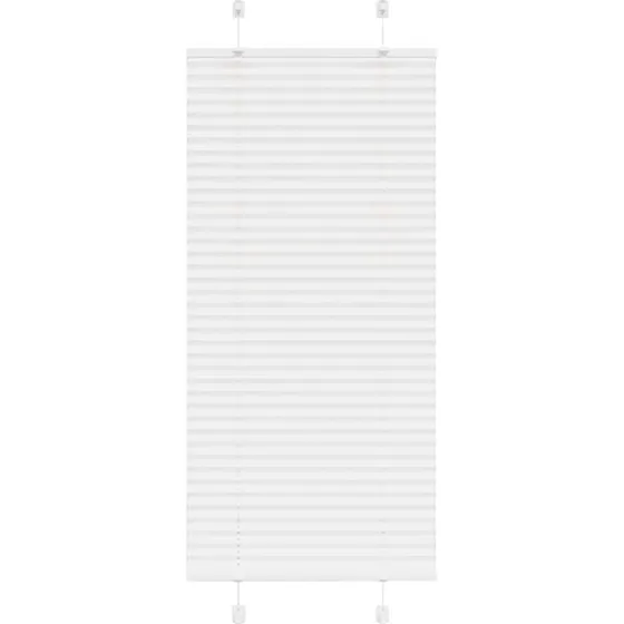 vidaXL Plisségardin Hvid 65x150 cm, 100% Polyester