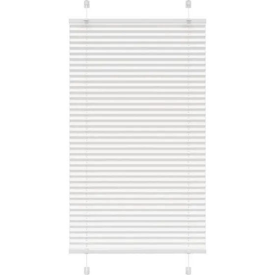 vidaXL Plisségardin Hvid 70x150 cm, 100% Polyester