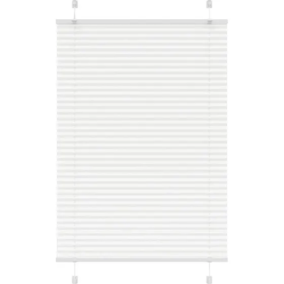 vidaXL Plisségardin Hvid 85x150 cm, 100% Polyester