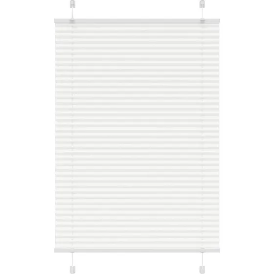 vidaXL Plisségardin Hvid 90x150 cm, 100% Polyester