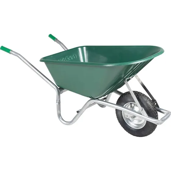 vidaXL Trillebør Grøn 90 L 150 kg Galvaniseret Stål & Plastik