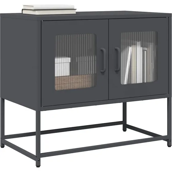 vidaXL tv-bord 68x39x60,5 cm koldvalset stål antracitgrå