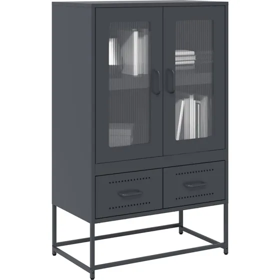 vidaXL Skab 68x39x111,5 cm stål antracitgrå