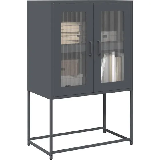 vidaXL Højskab 68x39x107 cm Stål Antracitgrå