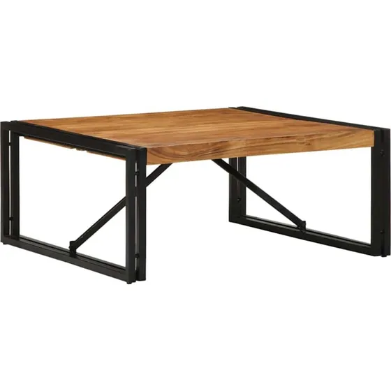 vidaXL Sofabord 80x80x35 cm massivt akacietræ