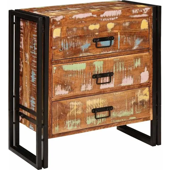 vidaXL Sideboard med skuffe Brun 66 x 33 x 70 cm