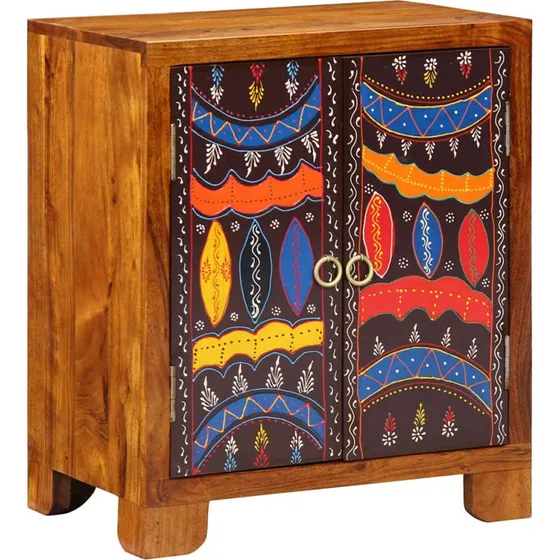 vidaXL Skænk Flerfarvet 50x35x60 cm Massivt Akacietræ