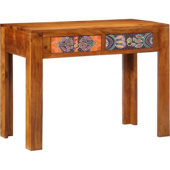 vidaXL Skrivebord med skuffe, Brun, 100 x 50 x 75 cm