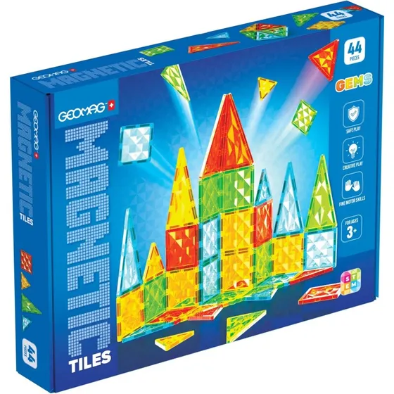 Geomag Magnetic Tiles Gems 44 dele