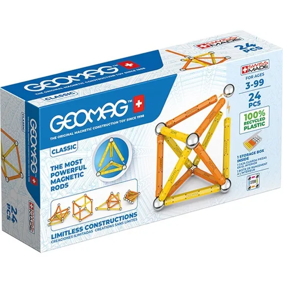 Geomag Classic Green 24 dele – 100% genbrugsplast, fra 3 år
