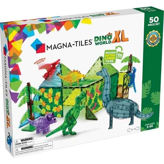 Magna-Tiles Dino World XL, 50 stk.