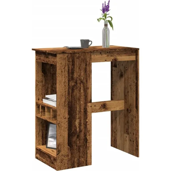vidaXL Barbord 90x47,5x103,5 cm Konstrueret Træ Gammelt Træ