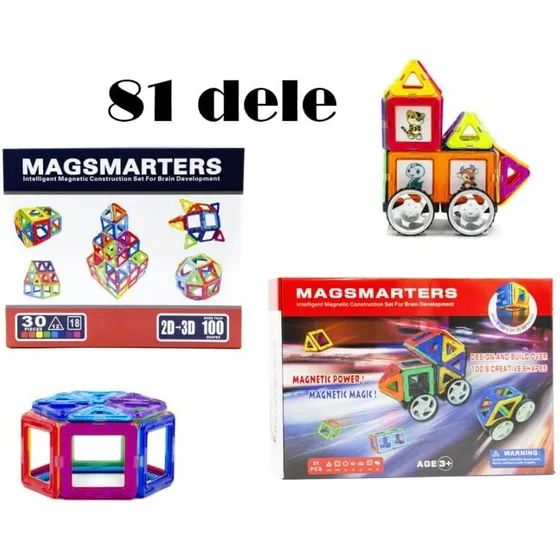 Magsmarters 51+30 dele magnetkonstruktionsæt