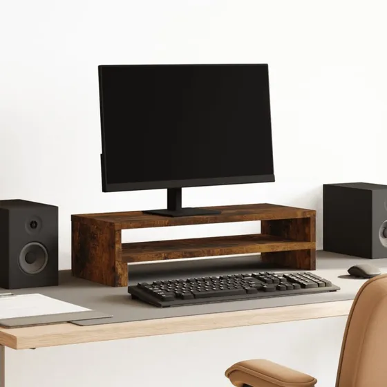 vidaXL Skærmstander 54x22x15 cm røget egetræsfarve