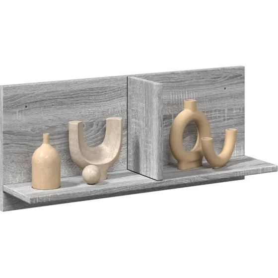 vidaXL Vægskab 70x16,5x30 cm Konstrueret Træ Grå Sonoma-Eg