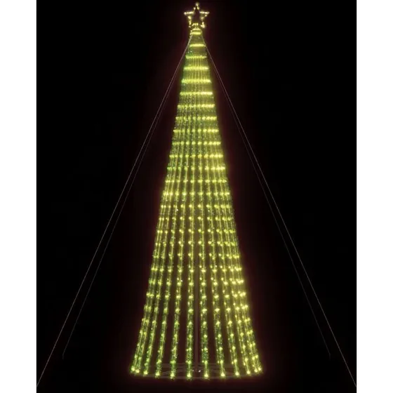 vidaXL LED-juletræ 403 cm, 1028 LED'er, varmt hvidt lys