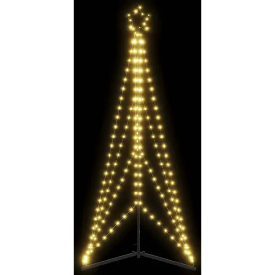 vidaXL LED-juletræ 363 LED'er 182 cm varmt hvidt lys