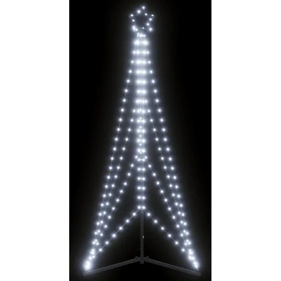 vidaXL LED-juletræ 363 LED'er 182 cm koldt hvidt lys