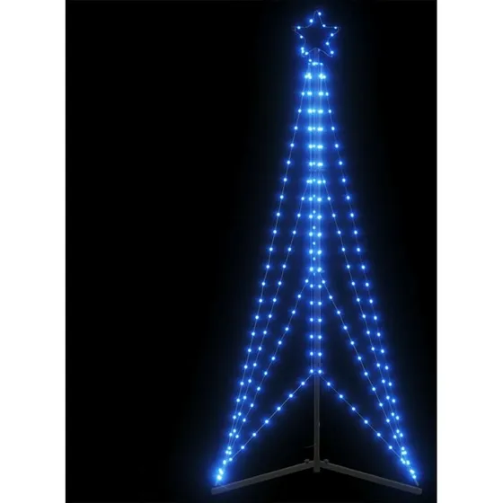 vidaXL LED-juletræ 363 LED'er 182 cm blåt lys