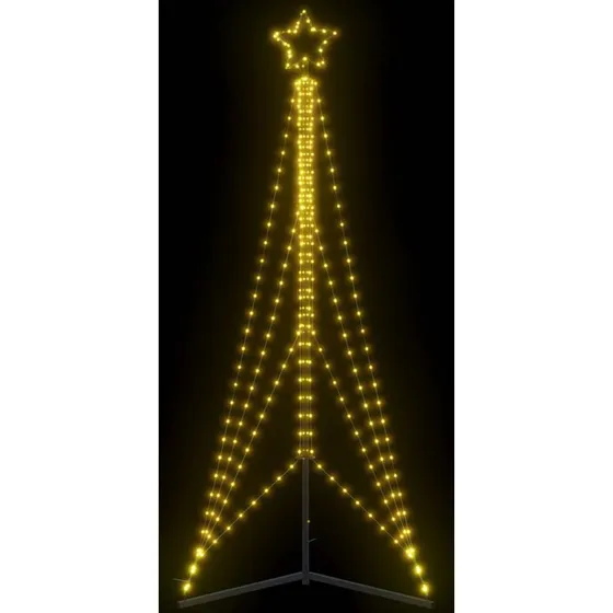 vidaXL LED-juletræ 483 LED'er 240 cm varmt hvidt lys