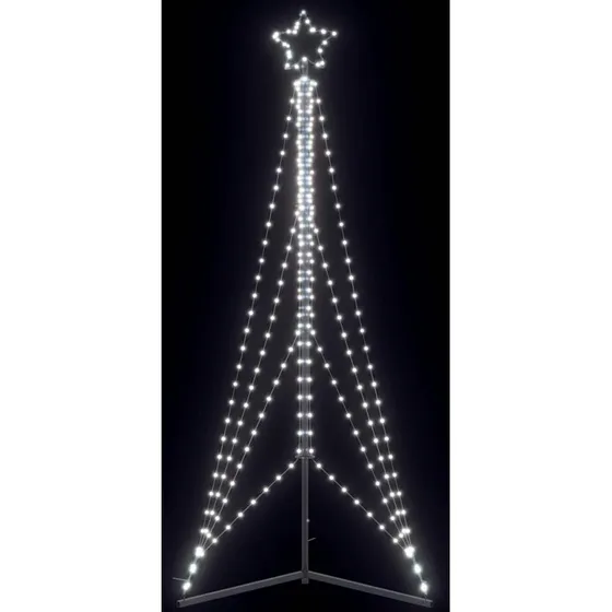 vidaXL LED-juletræ 483 LED'er 240 cm koldt hvidt lys