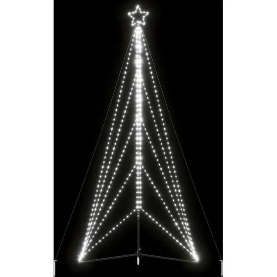 vidaXL LED-juletræ 615 LED'er 404,5 cm koldt hvidt lys