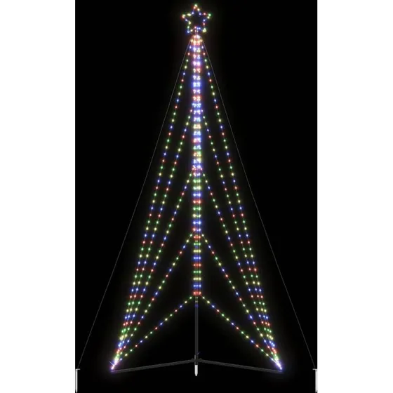 vidaXL LED-juletræ 615 LED'er 404,5 cm farverigt lys