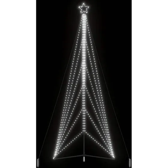 vidaXL LED-juletræ 478 cm, 861 LED'er, koldt hvidt lys