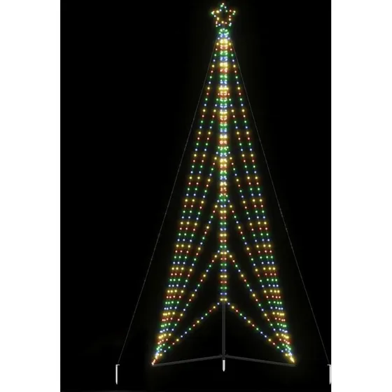 vidaXL LED-juletræ 478 cm med 861 LED'er, farverigt lys