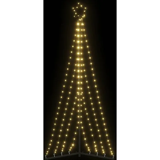 vidaXL LED-juletræ 339 LED'er 187 cm varmt hvidt lys