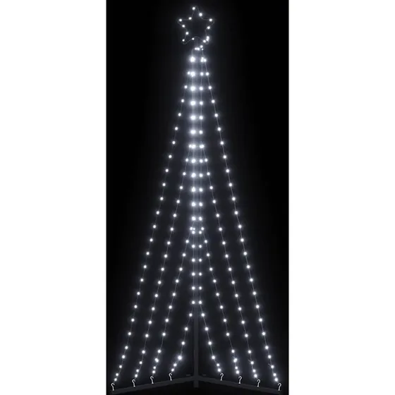vidaXL LED-juletræ 339 LED'er 187 cm koldt hvidt lys