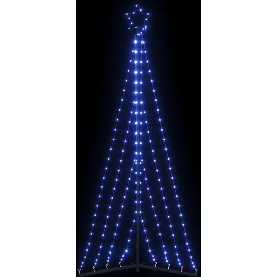 vidaXL LED-juletræ 339 LED'er 187 cm koldt hvidt lys