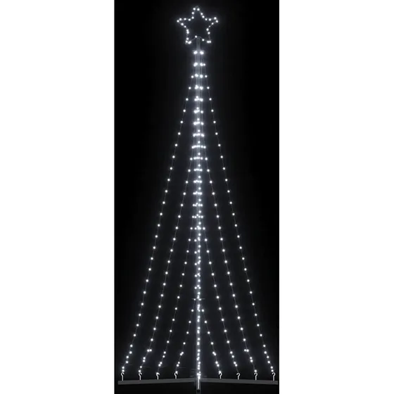 vidaXL LED-juletræ 250 cm, 447 LED'er, koldt hvidt lys