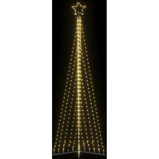 vidaXL LED-juletræ 495 LED'er 300,5 cm varmt hvidt lys