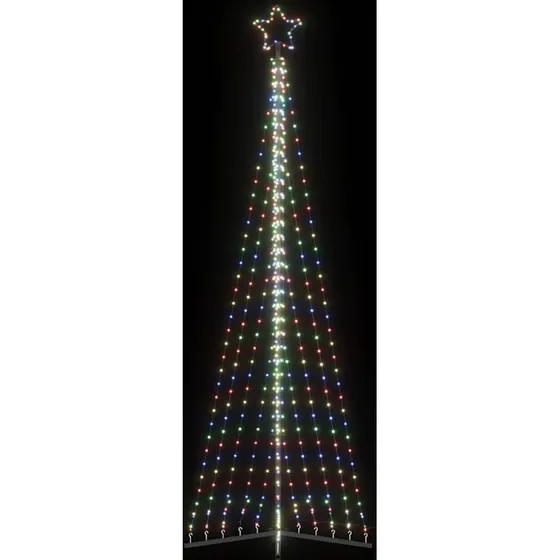 vidaXL LED-juletræ 495 LED'er 300,5 cm farverigt lys
